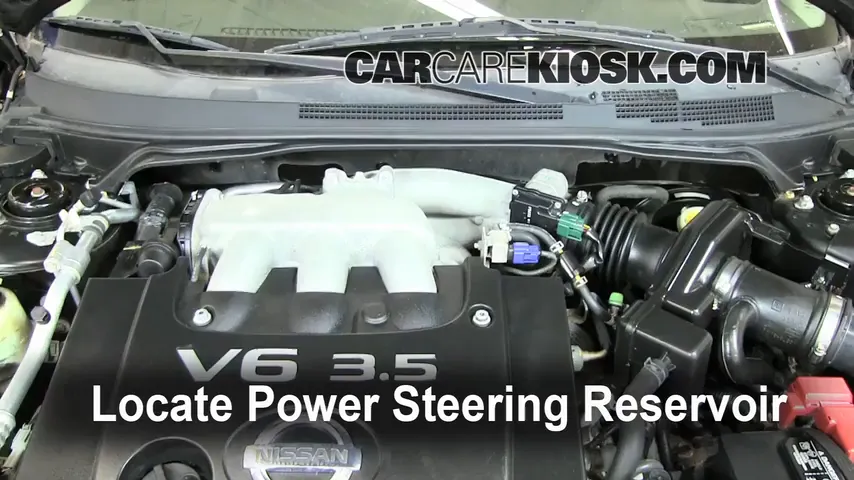 2006 Nissan Altima SE 3.5L V6 Power Steering Fluid Add Fluid